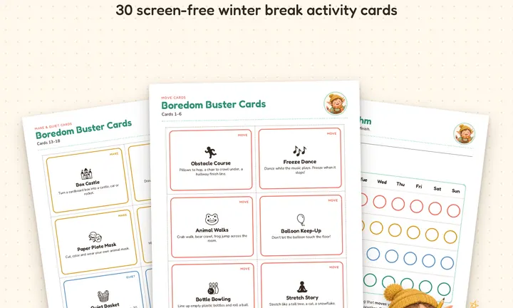 Winter Break Boredom Busters product preview